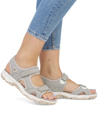 Rieker sandały haluksowe 65989-01 czarne, zakres tęgości G-H